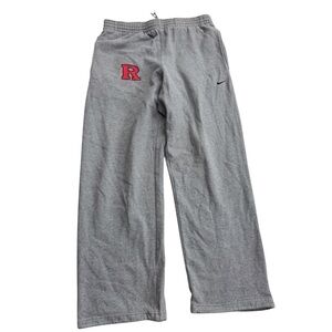 Nike Team Rutgers Scarlet Knights Gray Fleece Sweatpants Men’s Medium